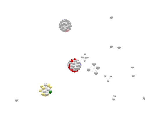 outbreak-PFGE2 Animated graphic showing different colored circles clustered using PFGE technology. Though they are roughly sorted into groups, different strains are mixed in which will make it harder to determine the correct source of these outbreaks.