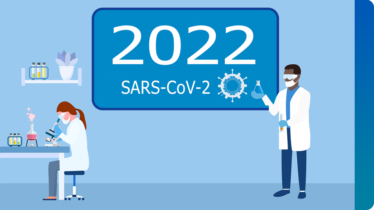 BAA projects 2022 Decorative image with words "2022" and "SARS-CoV-2"
