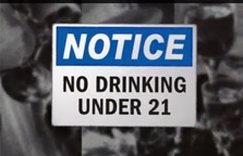 no-drinking-under-21 A sign that says, "Notice: No drinking under 21."