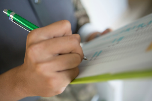 Writing on checklist