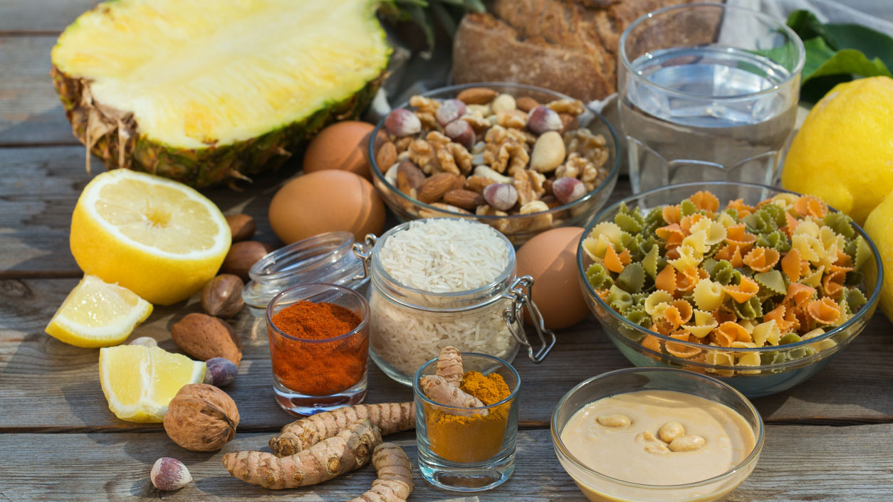 A table covered in healthy foods A table covered in healthy foods.