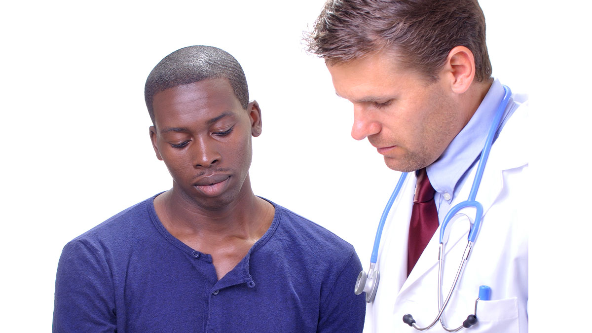 doctor-patient Doctor reviewing asthma plan with patient