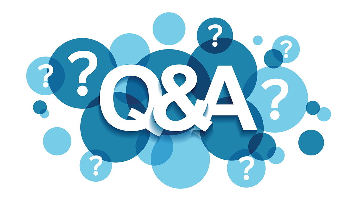 Q&A banner image Visual imagery of the letters "Q" and "A" representing FAQ page