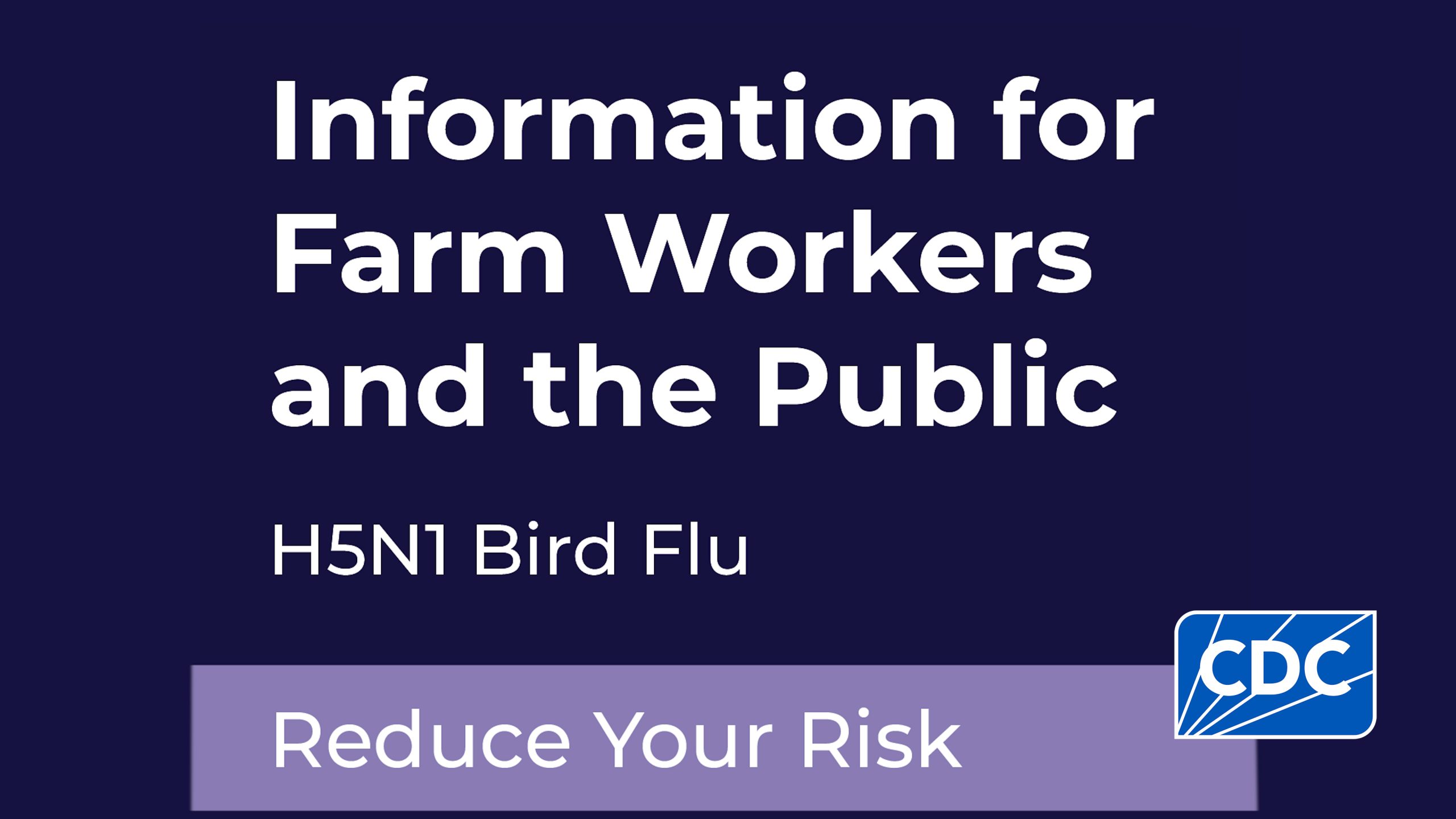 H5N1: Reducing Your Risk Reducing Your Risk