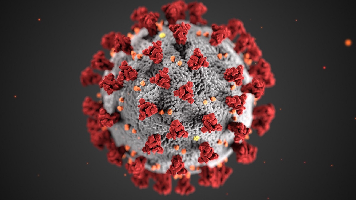 Microscope view of Coronavirus Enlarged microscopic coronavirus