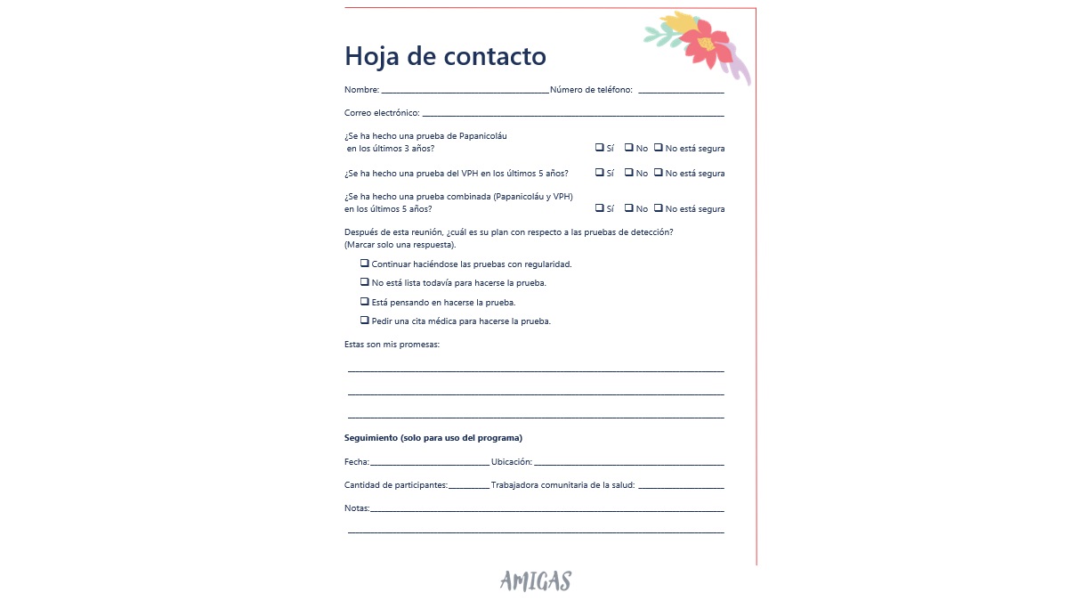 La hoja de contacto
