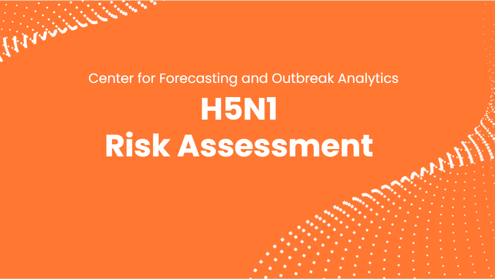 H5N1 Risk Assessment thumbnail with yellow background with white waves and white text