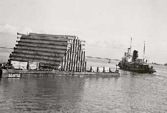 Chop and Sink 'em An image of a barge of bulk chemical agent containers to be disposed of at sea.
