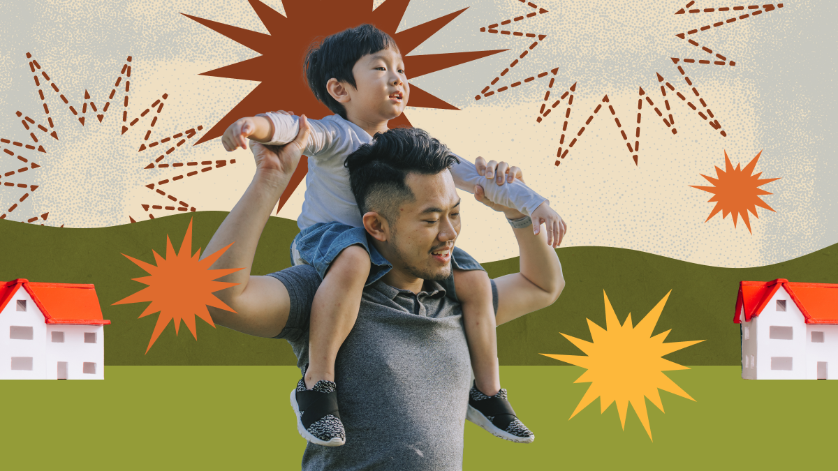 CMH-Behavior-Conduct Son riding on father's shoulders