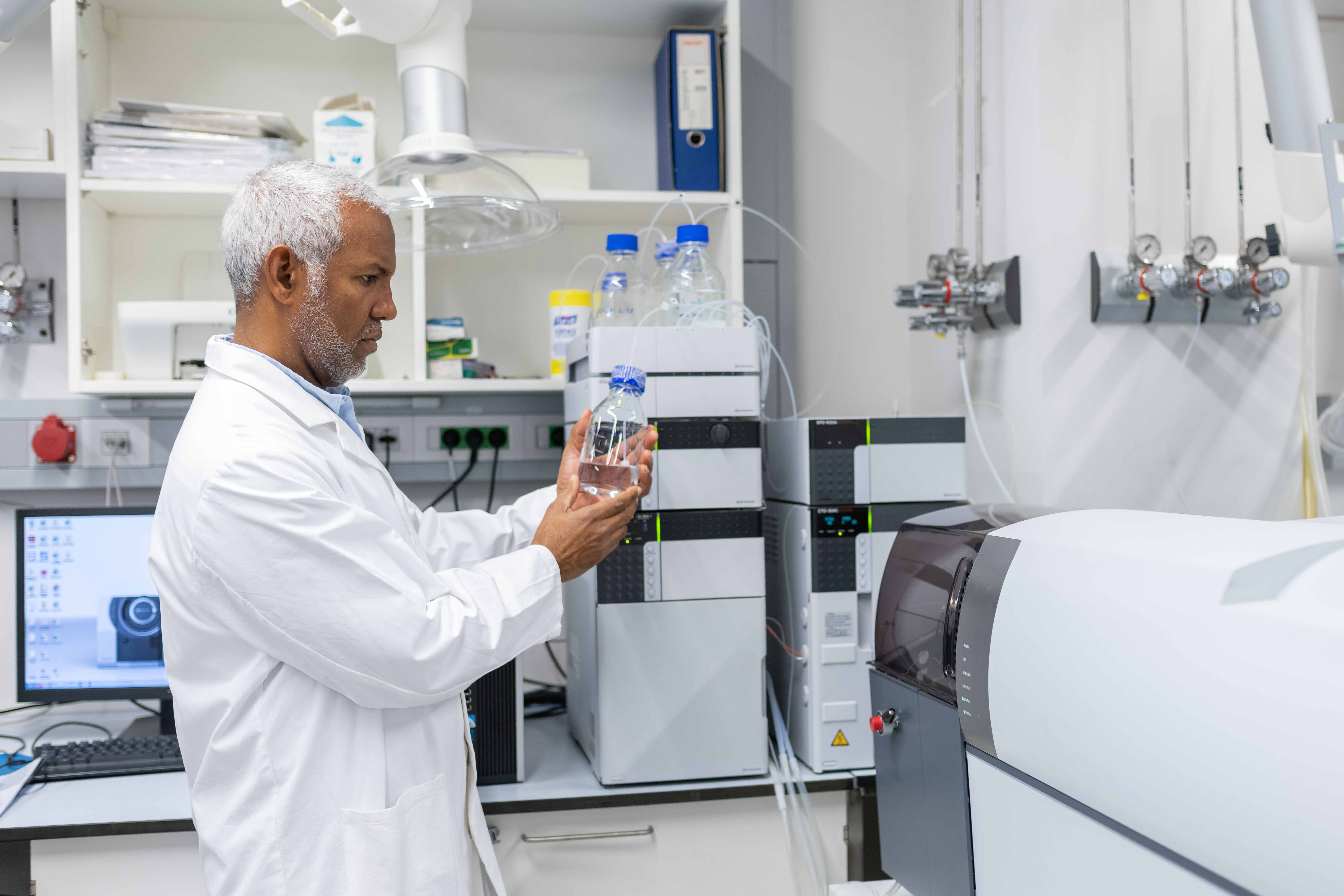 Scientist in Lab Male scientist in laboratory
