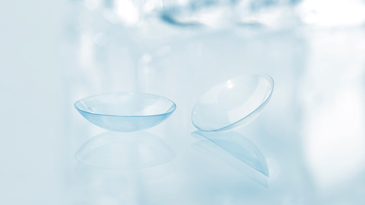 Contact lenses on table Image of contact lenses.