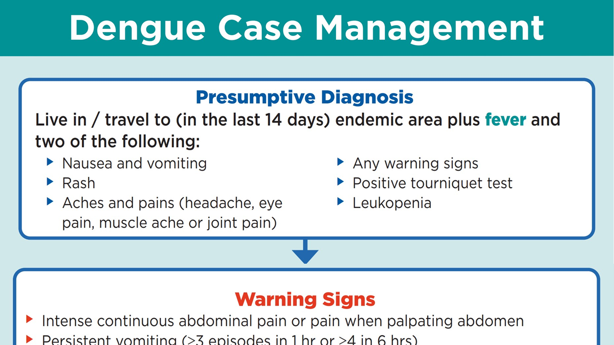 Dengue Pocket Guide 2024 Algorithms for dengue clinical management