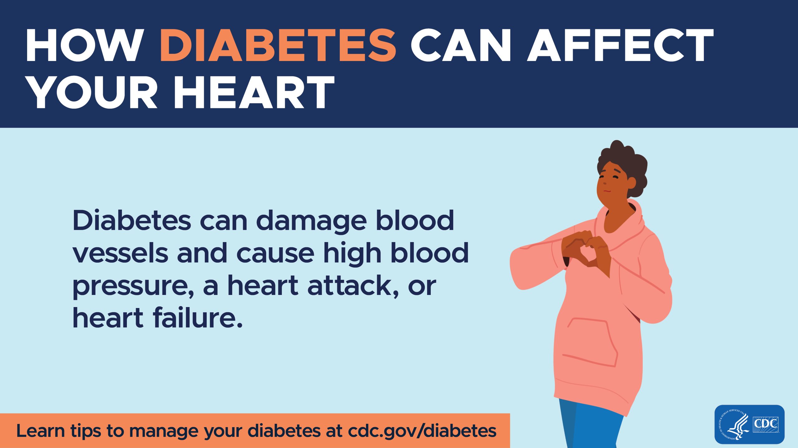 336182-B_Final-DiabetesGraphics_FbTwitter_heart picture of a woman making a heart sign with her hands.