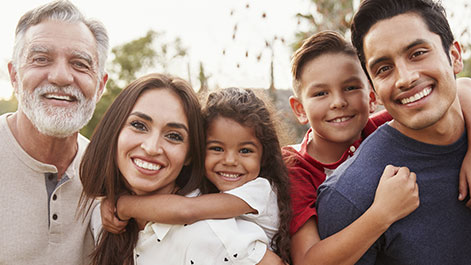 Multigenerational family A picture of a multi-generational family.