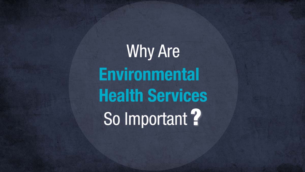 Communication Resources Graphic that says "Why are environmental health services so important?"