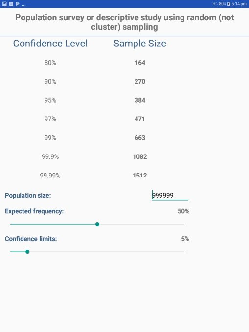 F671PopulationSurvey Screen shot of Population Survey option in StatCalc