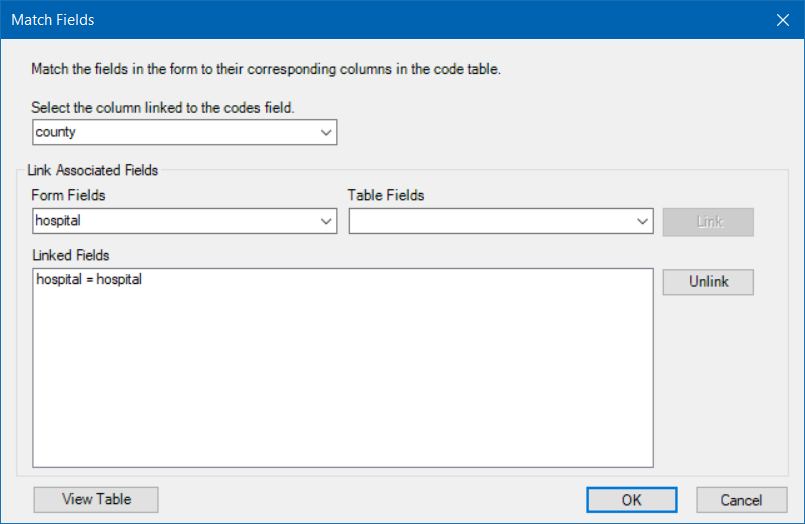 how-to-use-fields-cascading-codes-field8-a Image showing the Match Fields dialog.