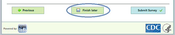 Finish Survey later