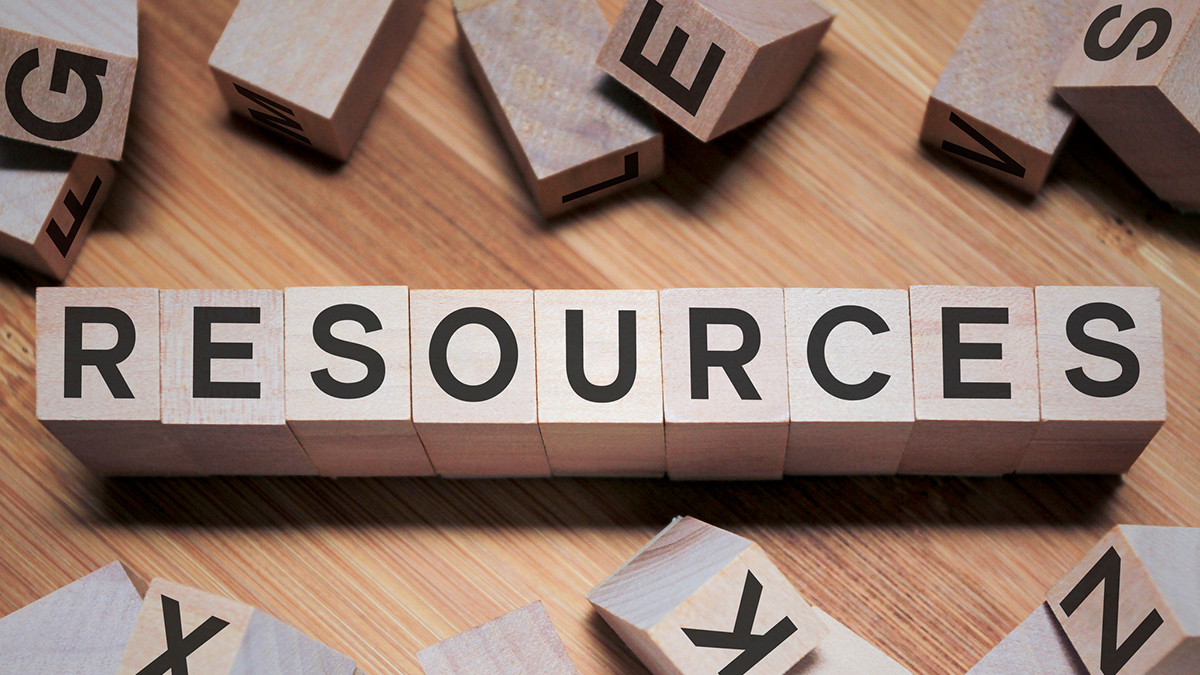 Resources Resources spelled out in building blocks.