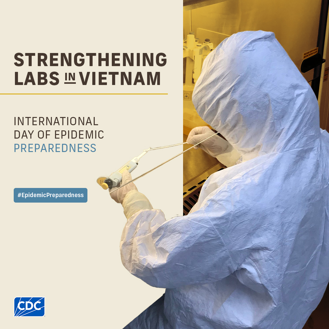 International Day of Epidemic Preparedness - Vietnam Strengthening Labs in Vietnam. International Day of Epidemic Preparedness. Woman using a microscope.