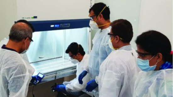 CDC-Experts-Help-India-2 CDC Lab Team in collaboration with U.S. Biothreat reduction program and NSF International, organized the second-ever biosafety cabinet certification training