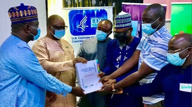 CDC-Helps-Nigeria-1 Official presentation of new PHEM Intermediate Participants’ Training Manual to Lagos State Director of Surveillance, Epidemiology & Health Security
