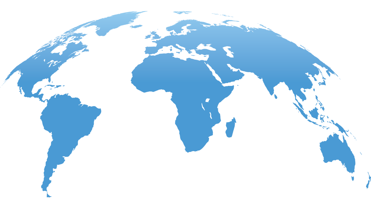 Global map in blue. CDC has a network of regional and country offices in over 60 countries