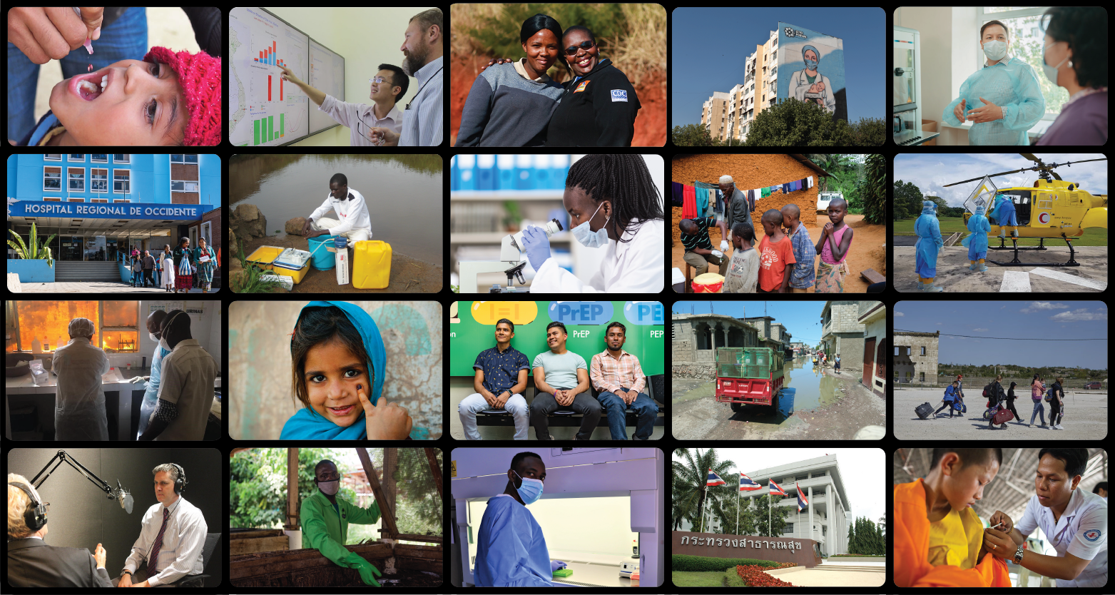 Newsroom_Collage Collage of global health images
