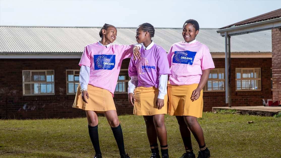 2018_Faces_Dreamers Adolescent girls participating in a DREAMS workshop.