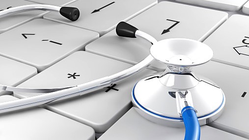 Resources A stethoscope sitting on a keyboard