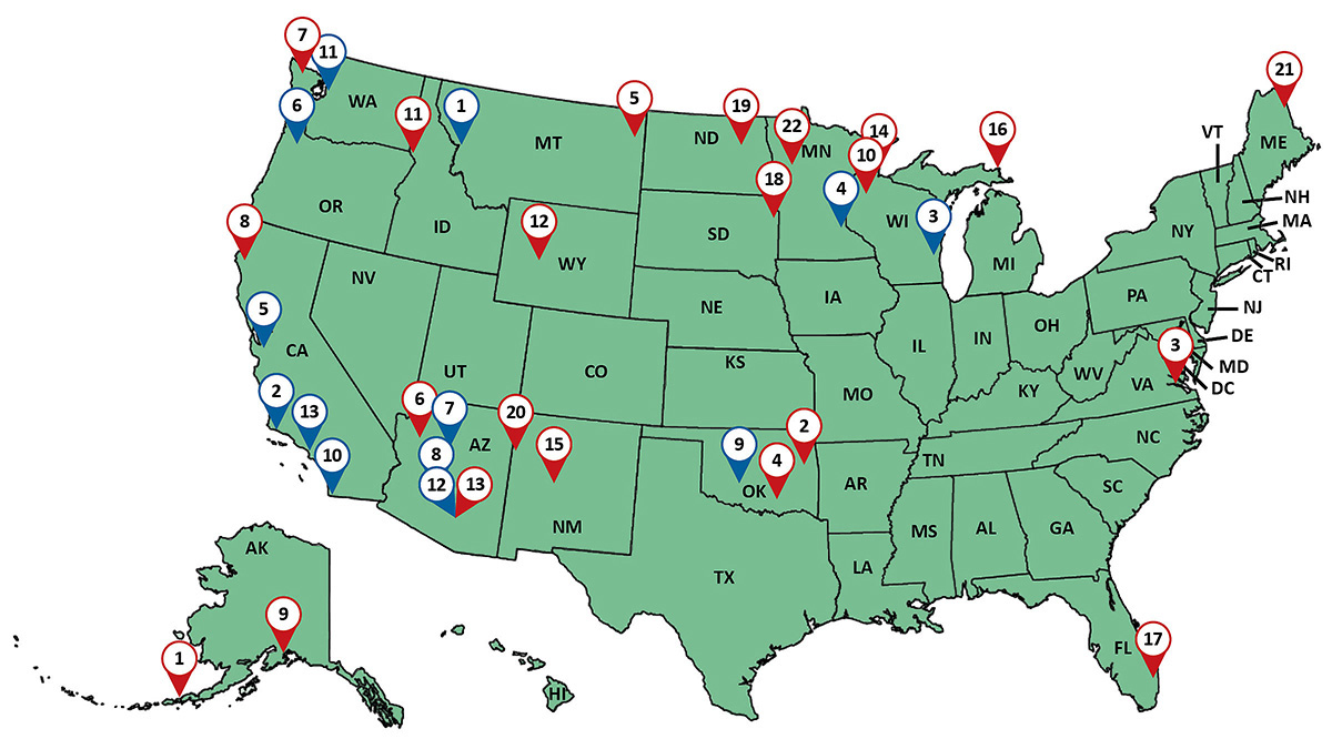 TPWIC Map Preview TPWIC Map preview showing all recipient locations.
