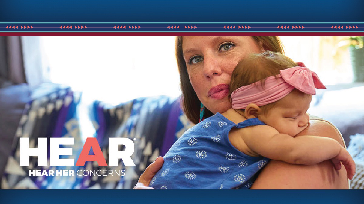 woman-baby-bow-1200x675 Hear Her Concerns woman holding baby