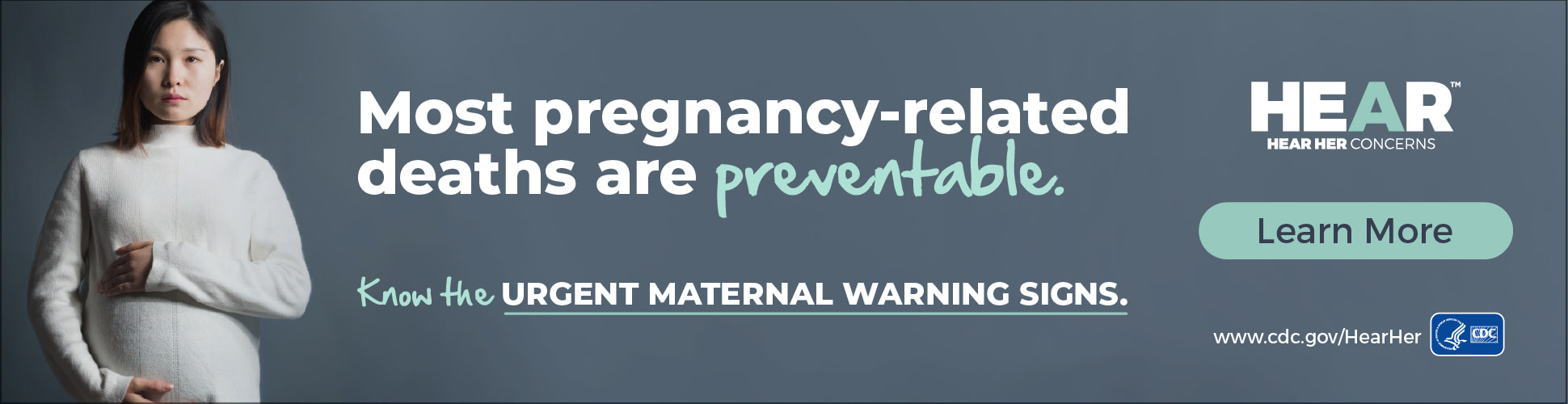 English-970x250-aqua Image of women with text overlay of most pregnancy-related deaths are preventable.