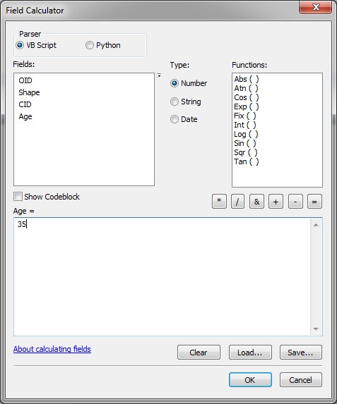 AggData22a Field Calculator window.