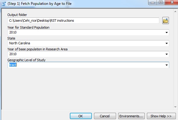 ArcMap10 The Step 1 window with the fields populated with your entries.