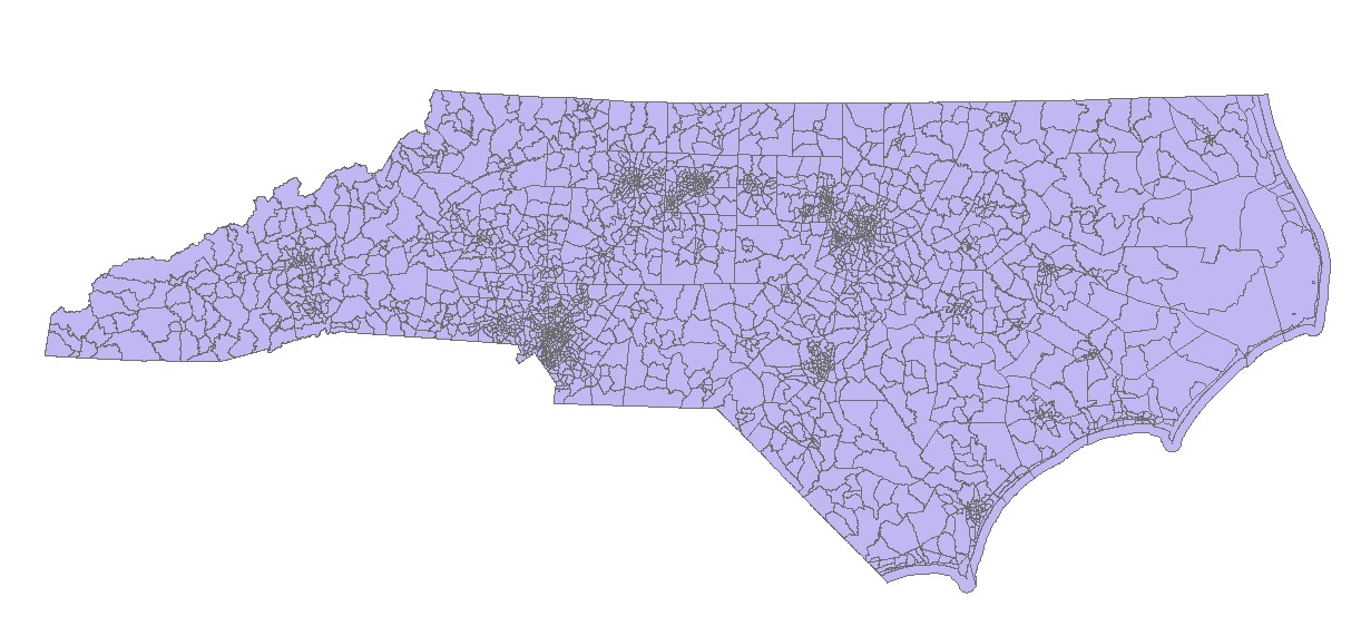 ArcMap6 View of the shapefile image map.