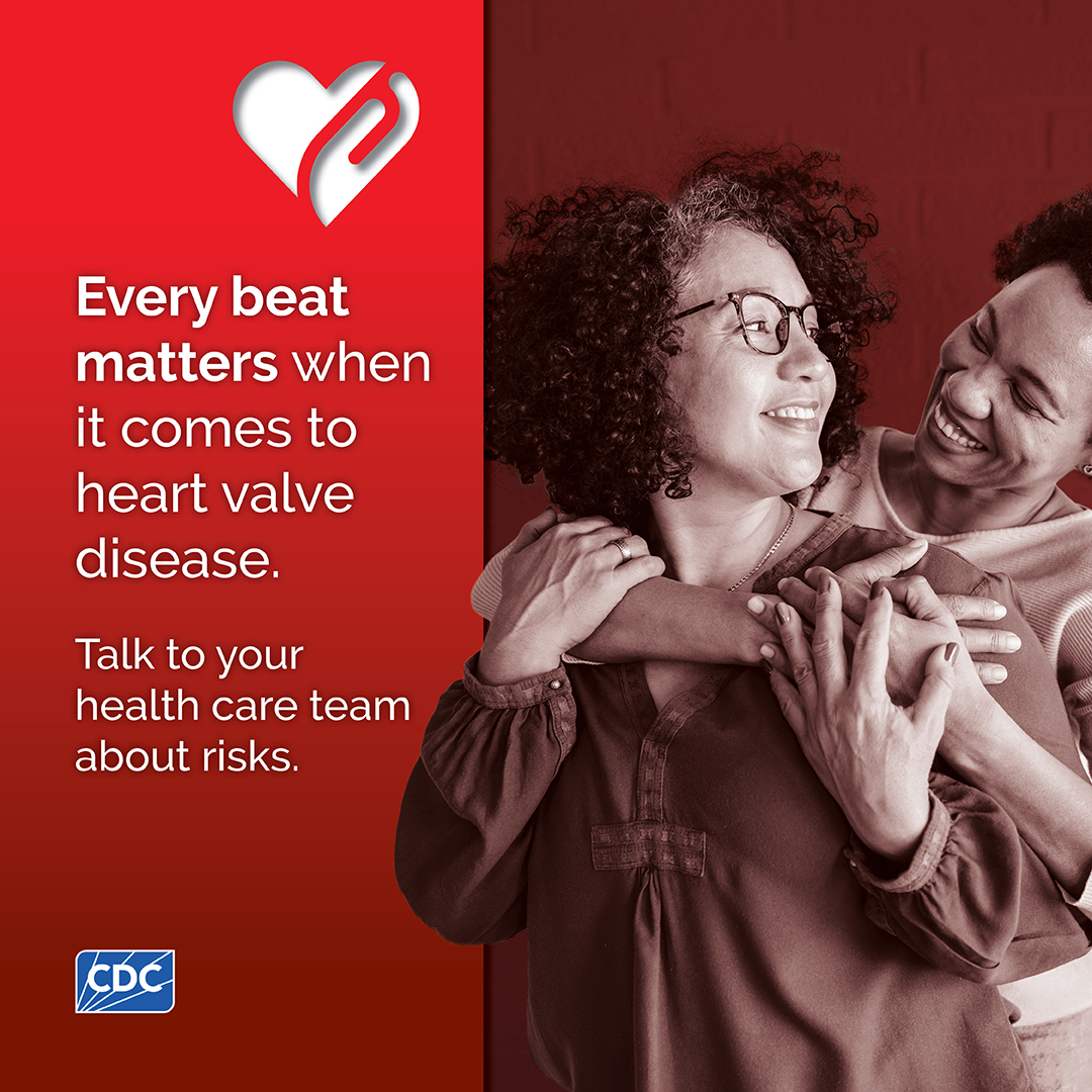 Every Beat Matters 1 - Instagram (1080x1080) Every beat matters when it comes to heart valve disease. Talk to your health care team about risks.