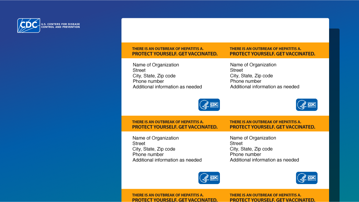 Card to fill out during a hepatitis a outbreak