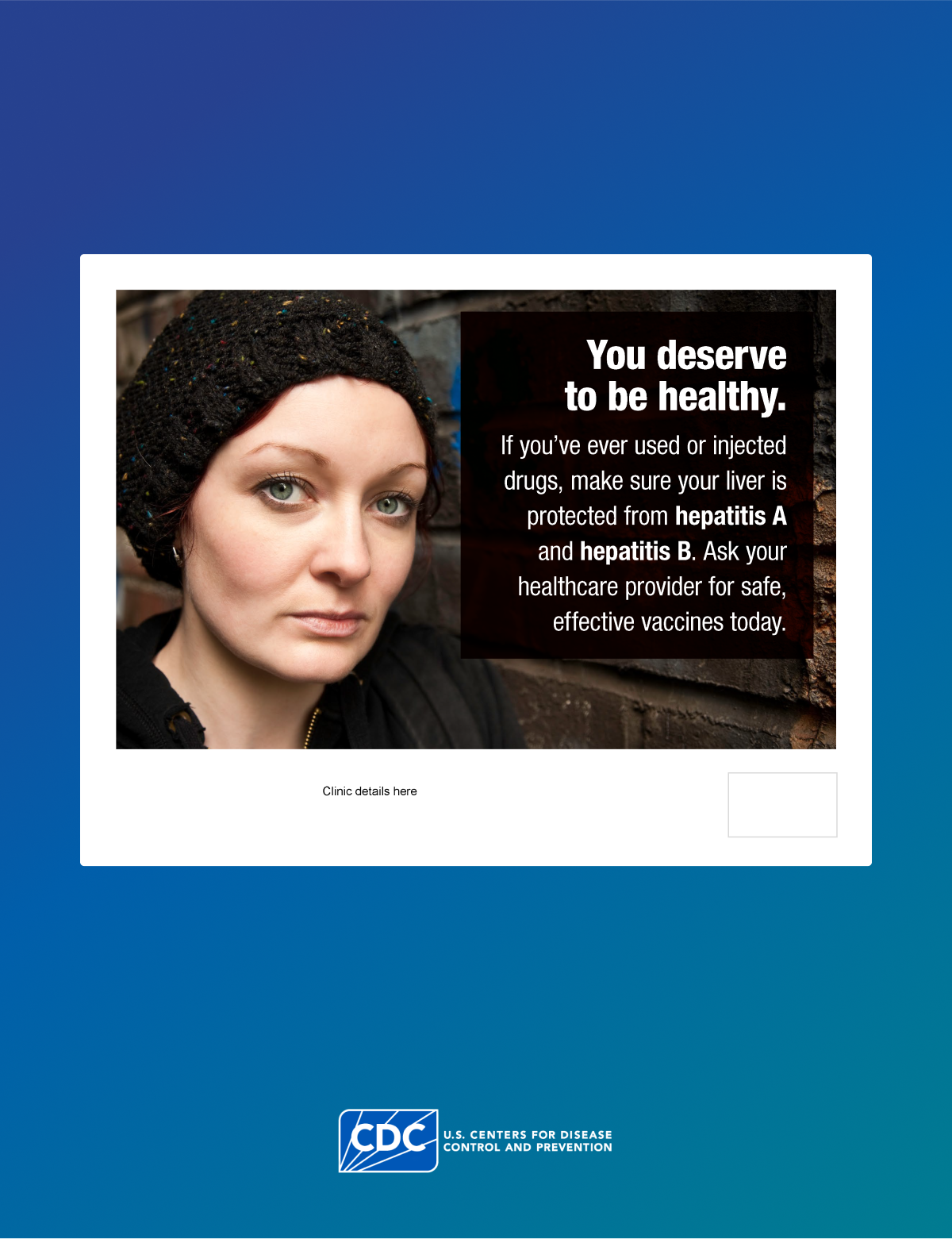 Hepatitis A and B vaccine poster for people who inject drugs