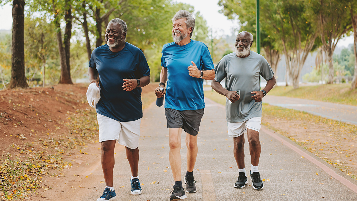 — title missing — Three people jogging