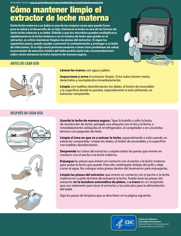 thumbnail of how to keep your breast pump kit clean - spanish