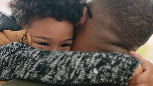 — title missing — Child being reunited with their parent.