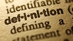 definition The term "definition" shown in a dictionary.