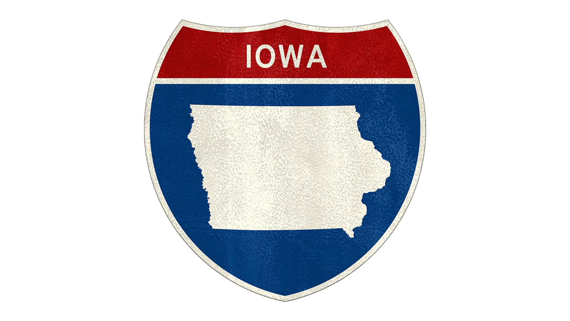 Iowa Iowa state roadside sign