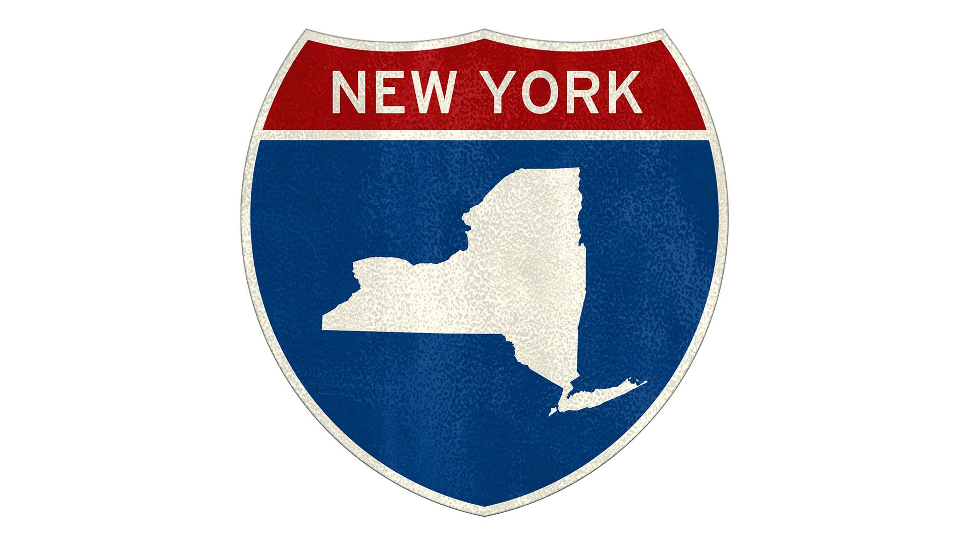 New York Interstate sign with New York