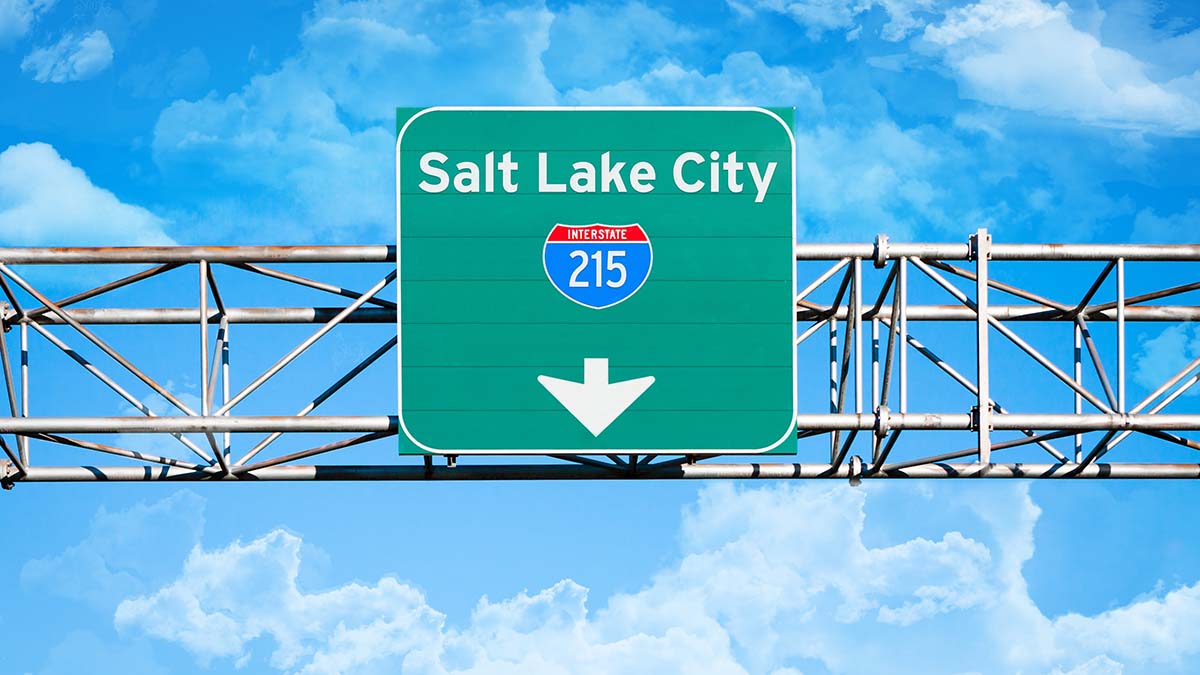Salt Lake City Salt Lake City highway sign
