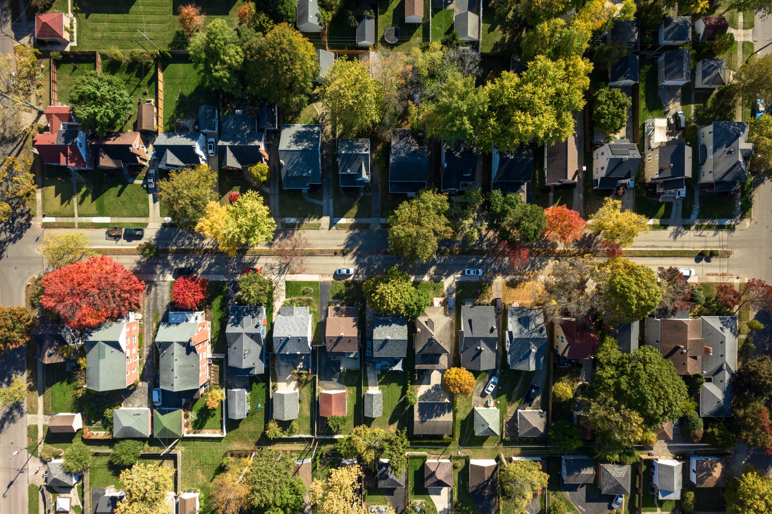 Arial view of neighborhood Arial view of a neighborhood.