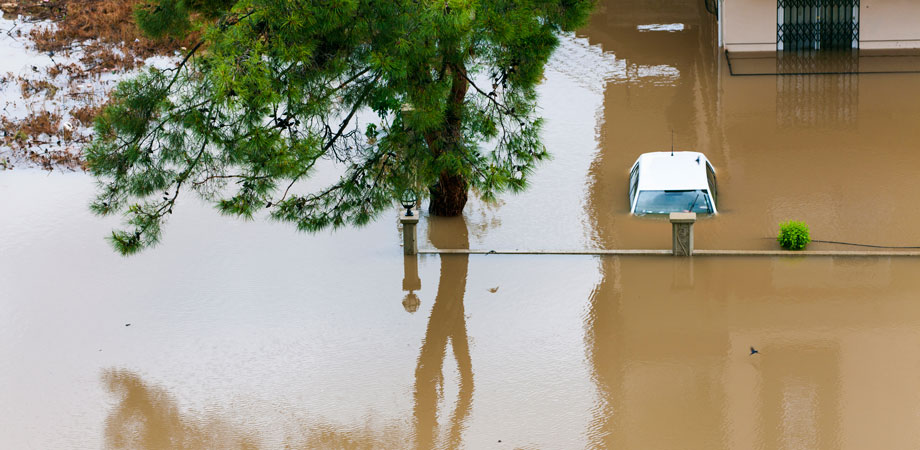Floodwaters after a big storm