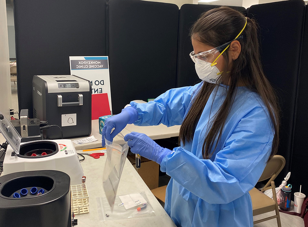 roxana-rodriguez-stewart LLS fellow Roxana Rodriguez Stewart provides laboratory capacity support during mpox response efforts in Washington, D.C.