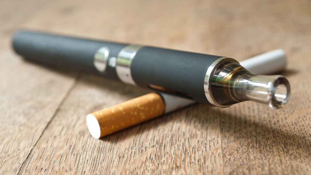 Vape Cigarette a vape and a cigarette